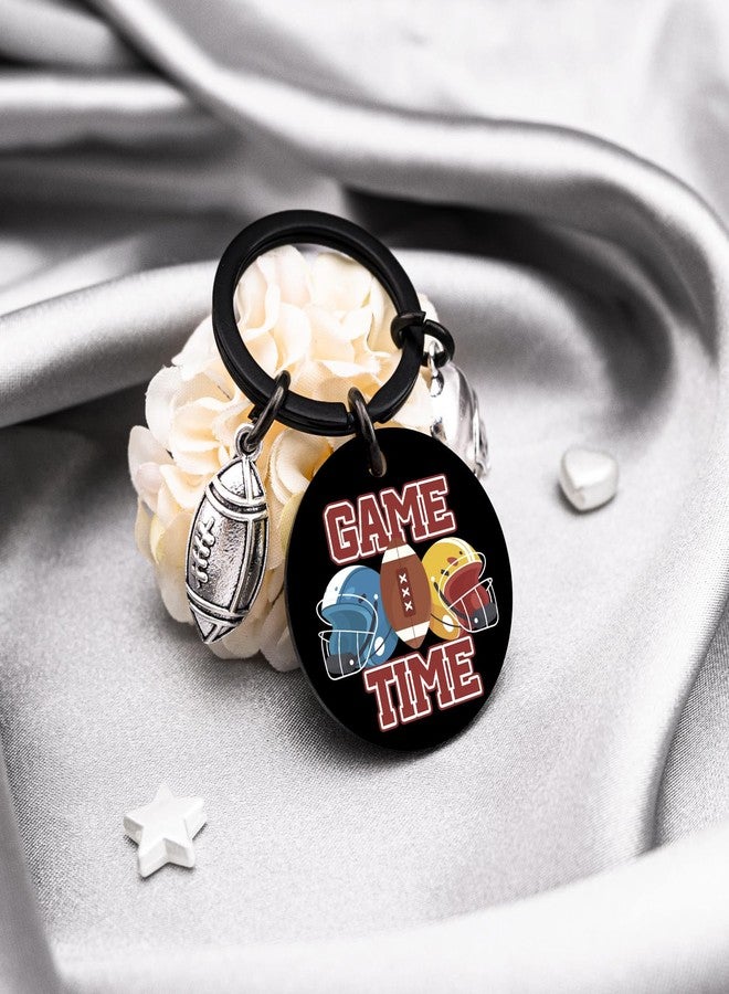 MOEXUKO Football Keychain Football Birthday Party Decorations Superbowl Party Decorations 2026 Footballs Gifts for Men Player Footballs Themed Gifts Game Time Keyring - Image 5